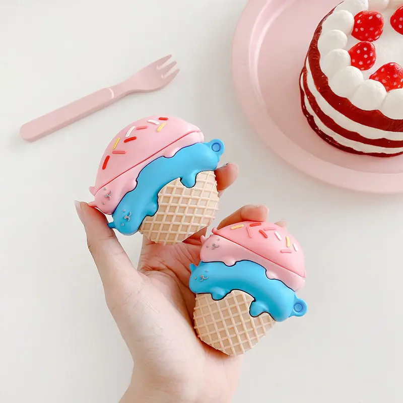 Ice Cream Cat Airpod Case Cover