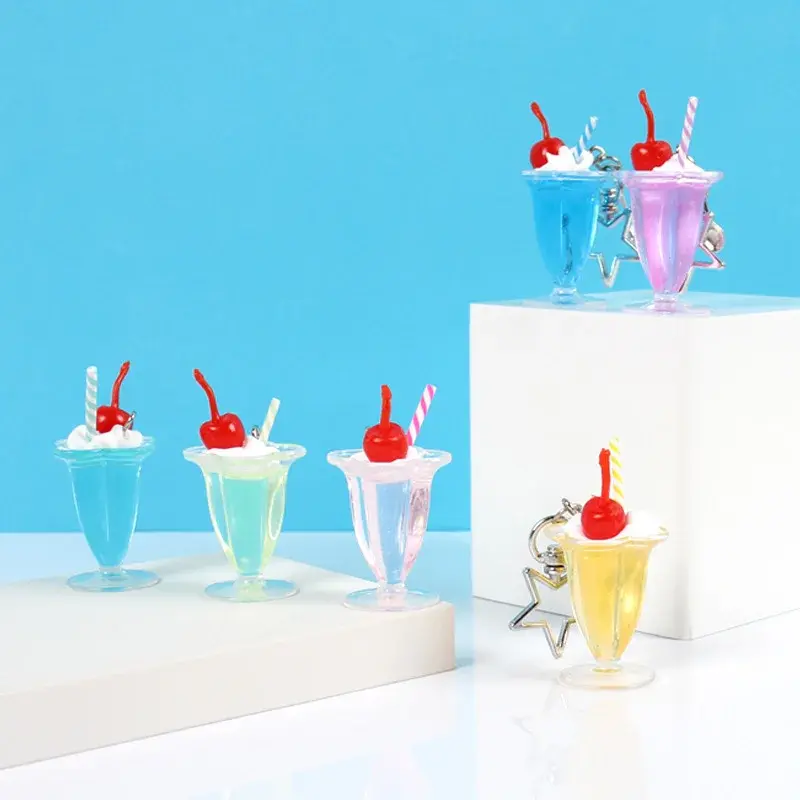 Ice Cream Float Charm Keyring (6 Colours)
