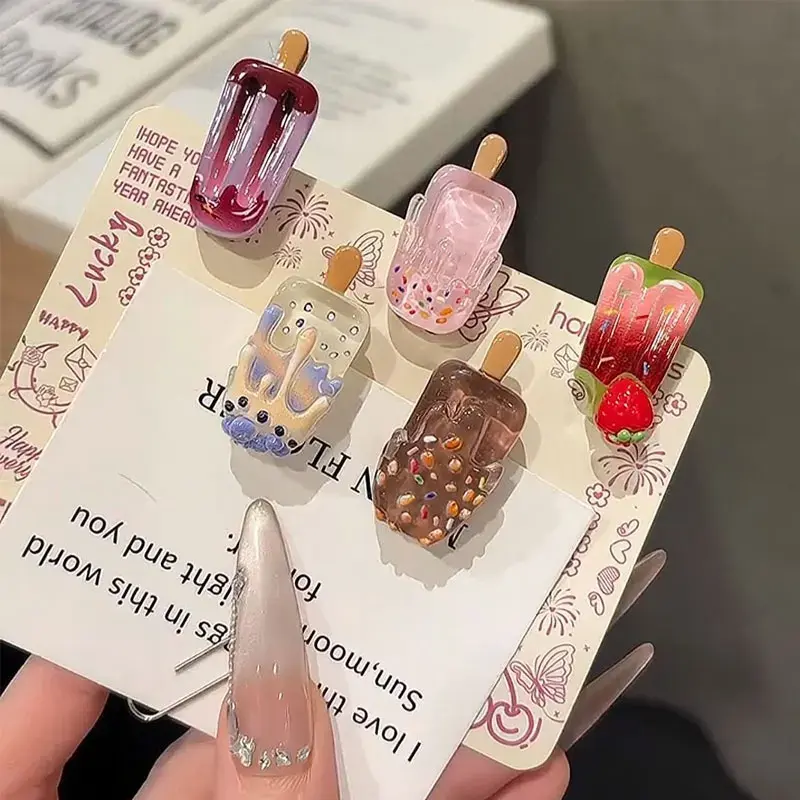 Ice Cream Popsicles Mini Hair Clips (Set of 10)