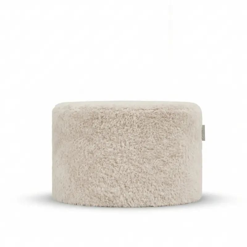 Indoor Pouf Doodle White Cream Ø68x35 - Laui Lounge