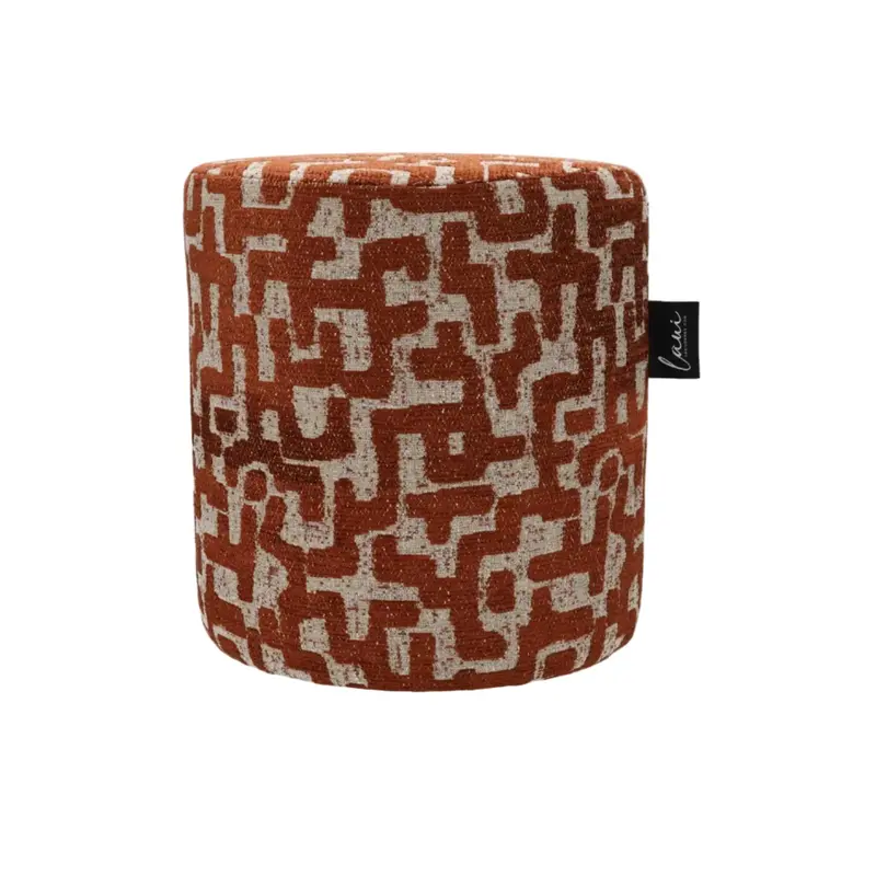 Indoor Pouf Rural Brique Ø42x48 - Laui Lounge
