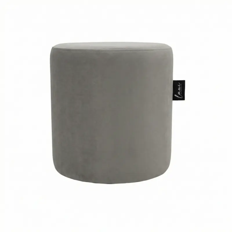 Indoor Pouf Velvet Khaki Ø44x46 - Laui Lounge