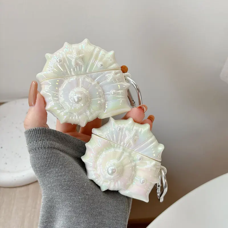 Iridescent Seashell AirPods Charger Case Cover