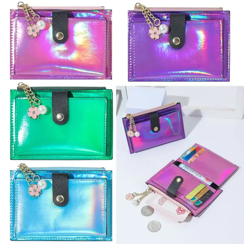 Iridescent Snap Wallet