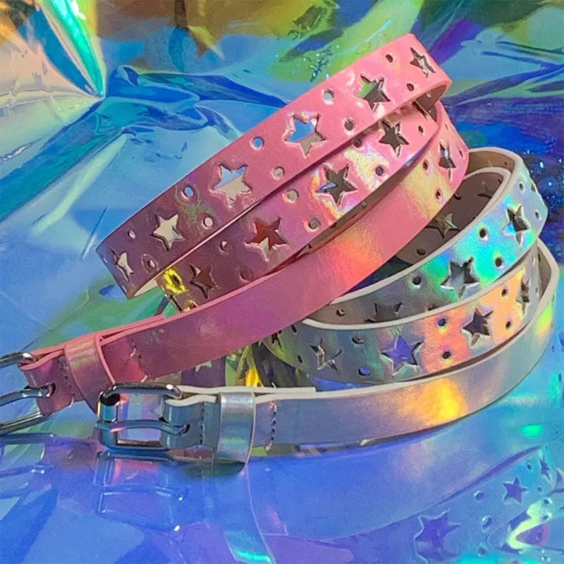 Iridescent Star Cutout Buckle Belt (2 Colours)