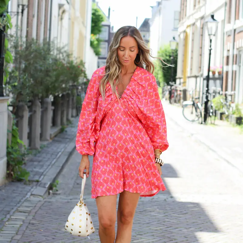 Isa jurk koraal roze