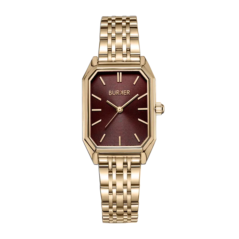 Isabell Gold Burgundy