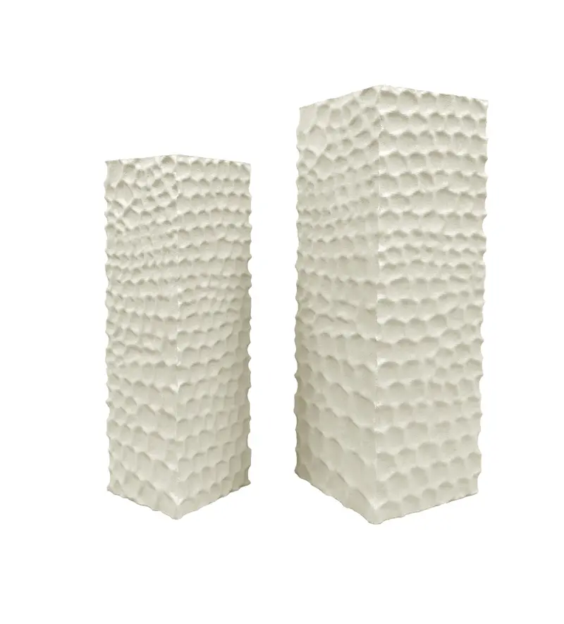 Isaiah White mdf Zuil nature design Set van 2 PTMD