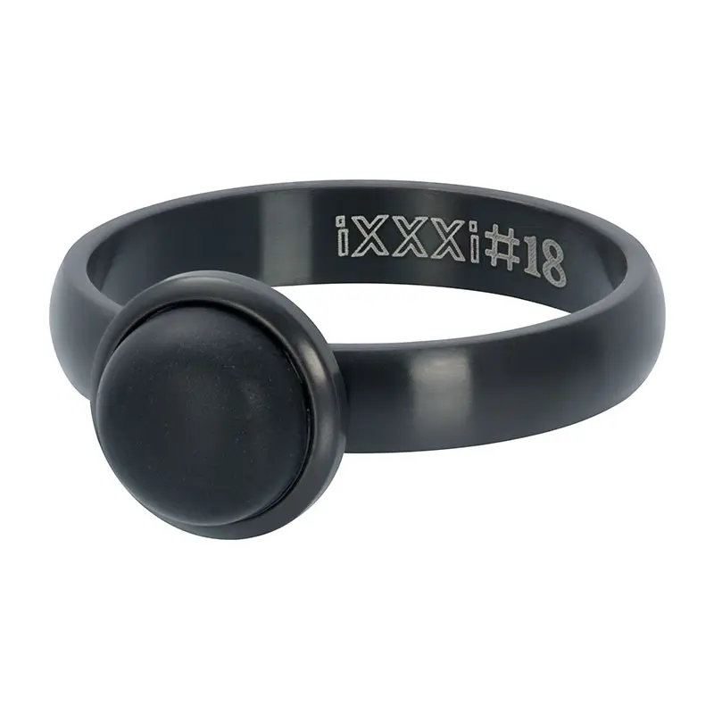 iXXXi invulring 1 Matt Black Stone 12mm (4MM)