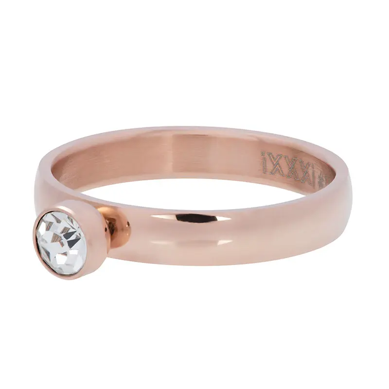 iXXXi invulring 1 Zirkonia Shiny Stone Crystal (4MM)