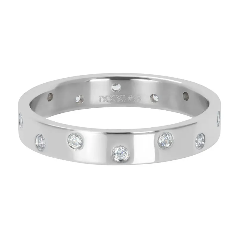 iXXXi invulring 14 Zirkonia Shiny Stone Crystal (4MM)