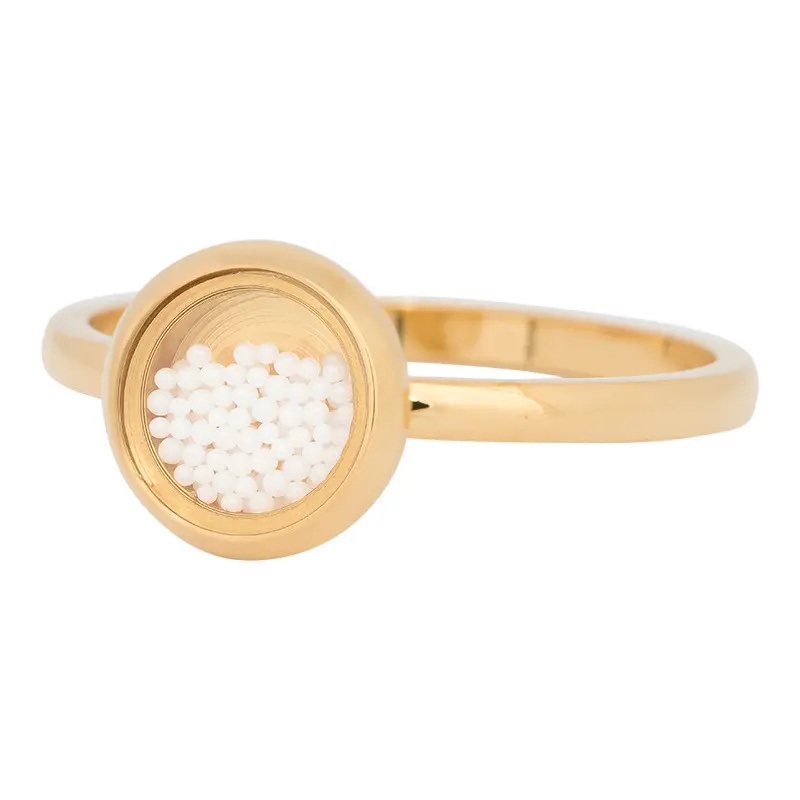 iXXXi invulring White Balls Goud 4mm