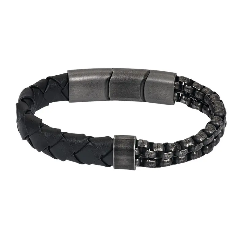 iXXXi Jewelry heren armband FELIPE Zwart (LENGTE