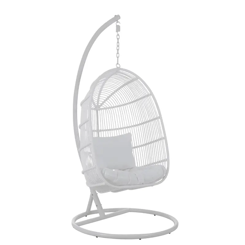 J-Line hangstoel ovaal staal wit