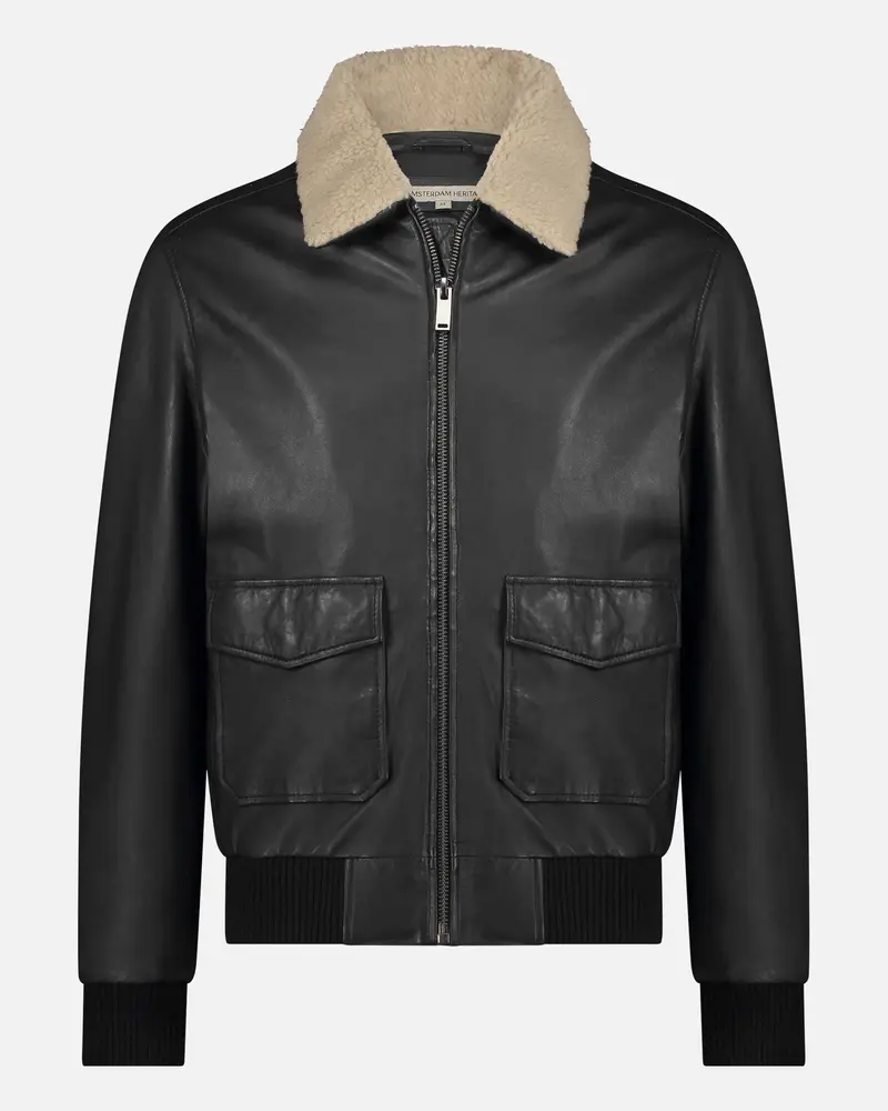 Jackson │ Shearling Leren Bomberjack