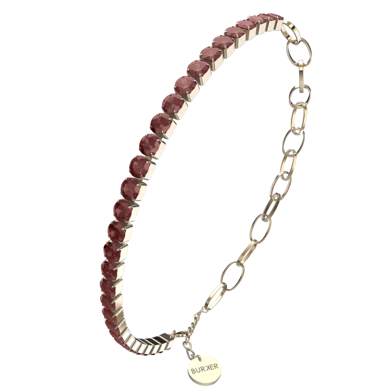 Jade Gold Burgundy Bracelet
