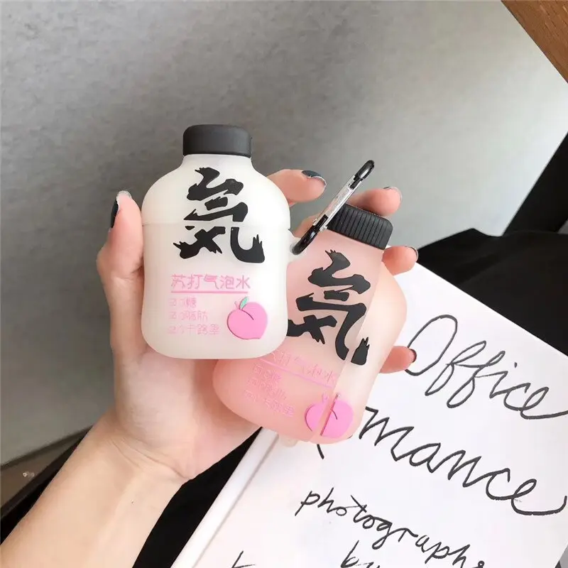 Japanese Peach Drink Airpod Case Cover (2 Colours)
