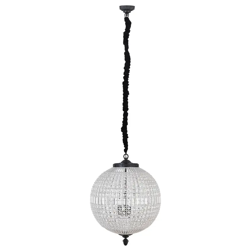 Jaris Crystal Hanging Ball Chandelier Lamp L 65x65x85cm PTMD