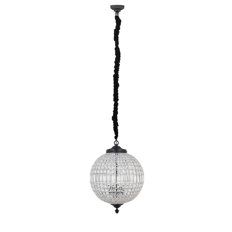 Jaris Crystal Hanging Ball Chandelier Lamp M 48x48x67cm PTMD