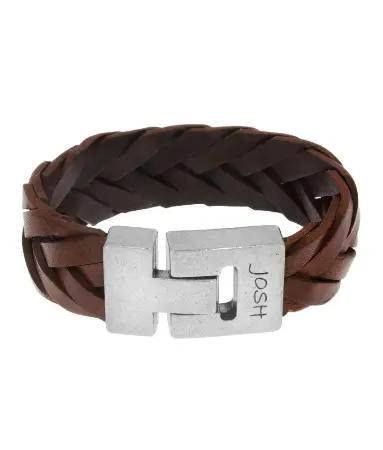 Josh Heren Armband - 24464 Cognac (LENGTE 20.5-22.5CM)
