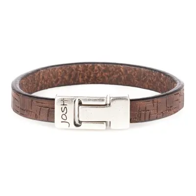 Josh Heren Armband - 24537 cognac (LENGTE 20.5-22.5CM)