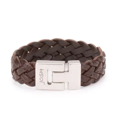 JOSH Heren Armband - 24637-BRA-S/BROWN (Lengte