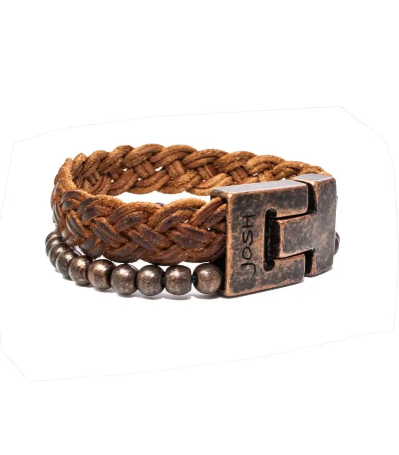 Josh Heren Armband - 24694 Cognac (LENGTE 21.5CM)
