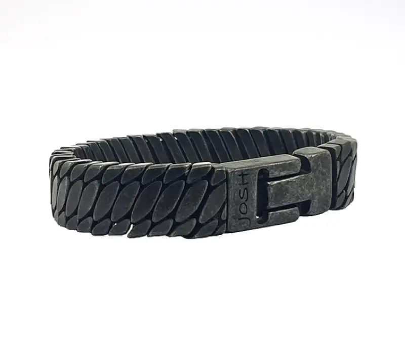 JOSH Heren Armband - 3494-BRA-S/BLACK (LENGTE
