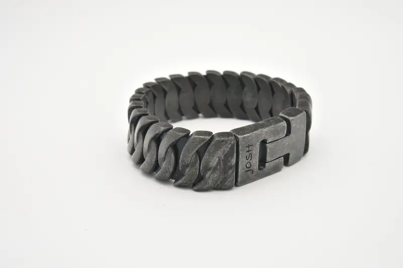 JOSH zwart armband 3504-BRA-VB-BLACK (LENGTE