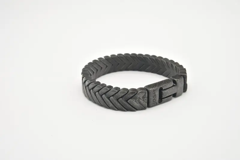 JOSH zwart armband 3506-BRA-VB-BLACK (LENGTE
