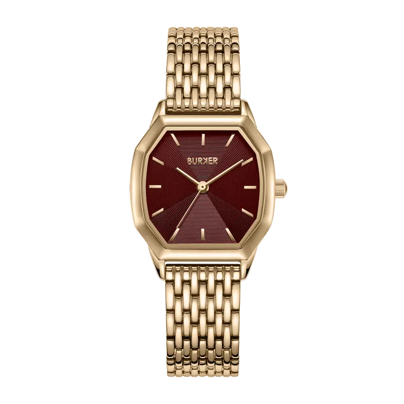 Julia Gold Burgundy