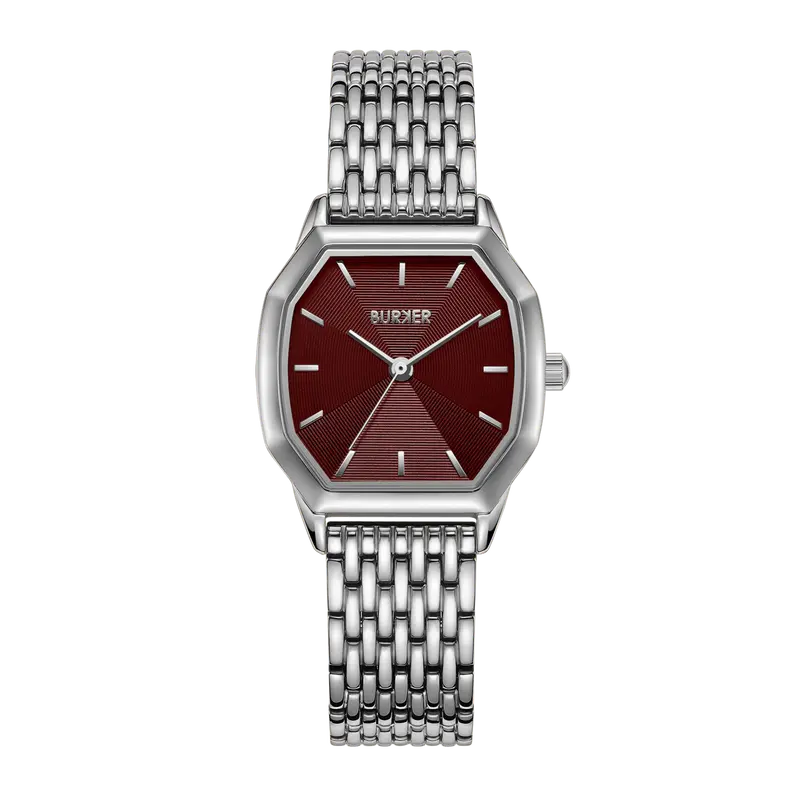 Julia Silver Burgundy
