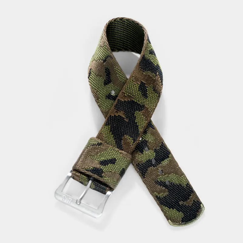 Jungle Camo Jacquard Textil Durchzugs-Uhrenarmband