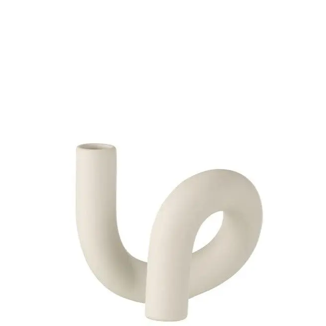 Kaarsenhouder Torsie 1 Candle Keramiek Wit