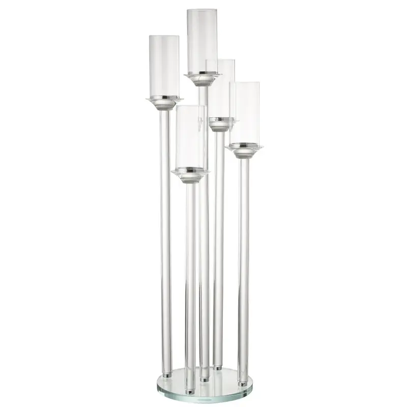 Kaarshouder 5 Groot Glas Transparant H100cm J-Line