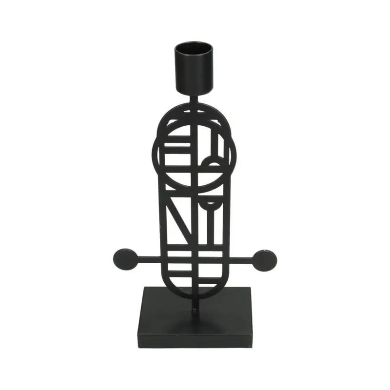 Kaarshouder Zwart 12x6x23cm