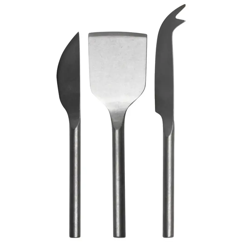 Kaasmesjes set-van-3 Vintage zilver