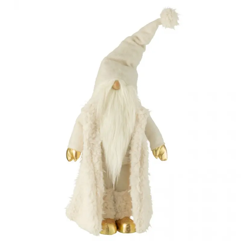 Kabouter Lang Jas Textiel Creme/Goud Large J-Line
