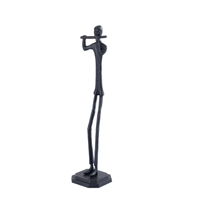 Kali Black casted alu statue man with flute PTMD