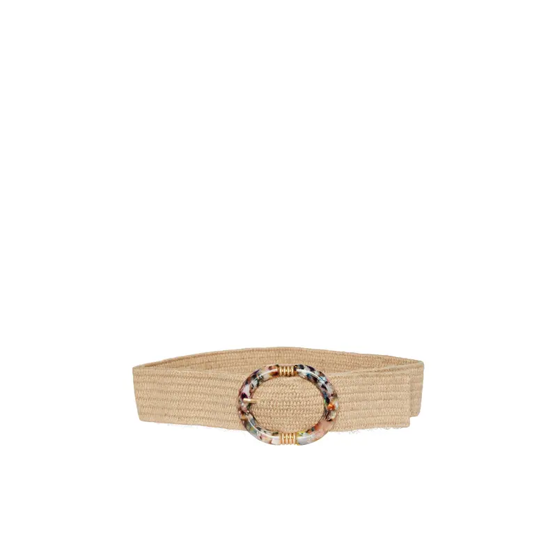 Kalla straw belt beige