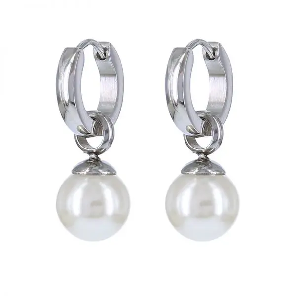 Kalli edelstalen Oorbel Parel (13MM)