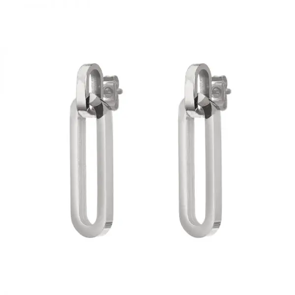 Kalli edelstalen Oorknop 1955 ovaal hanger (15mm)