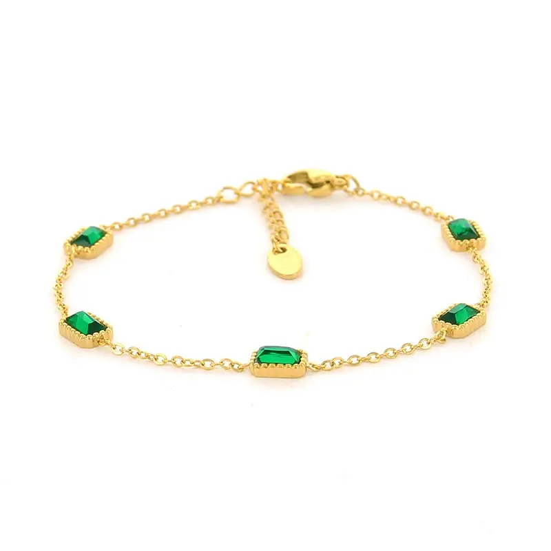 Kalli Kalli Armband (Sieraad) 5 Stenen Groen