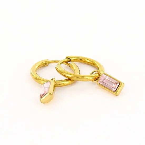 Kalli oorhangers ovaal goud zirkonia (13MM)
