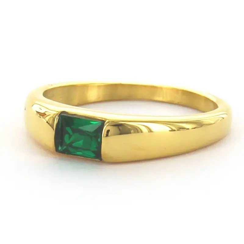 Kalli Ring (Sieraad) Gezette Steen Groen (16-19MM)