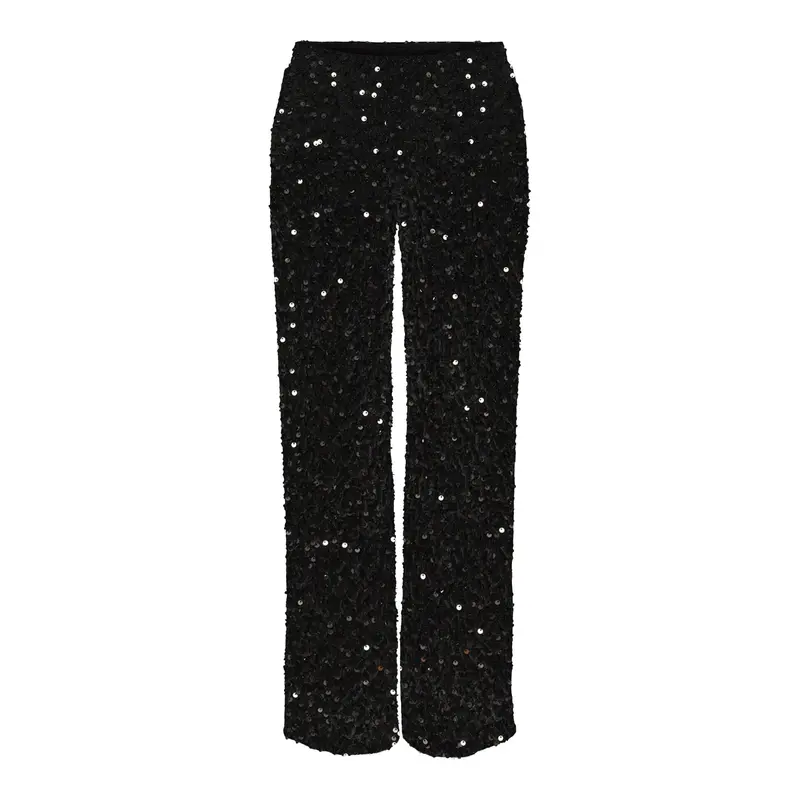 Kam wide broek zwart