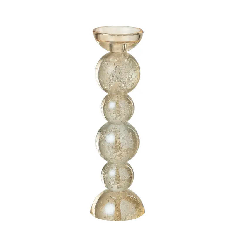 Kandelaar Glas Champagnekleurig Large J-Line