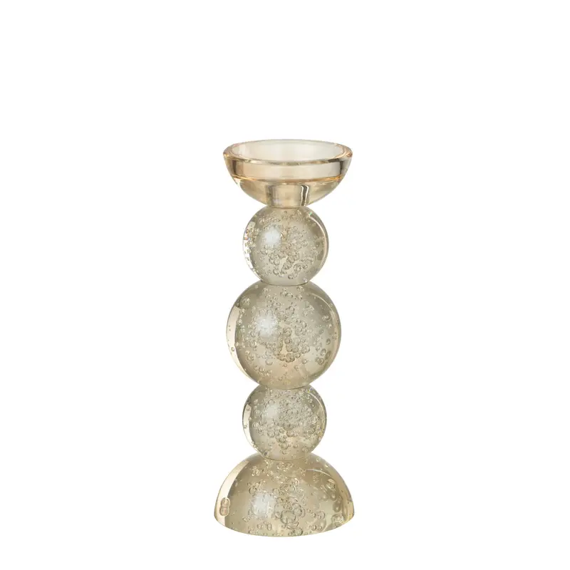 Kandelaar Glas Champagnekleurig Small J-Line