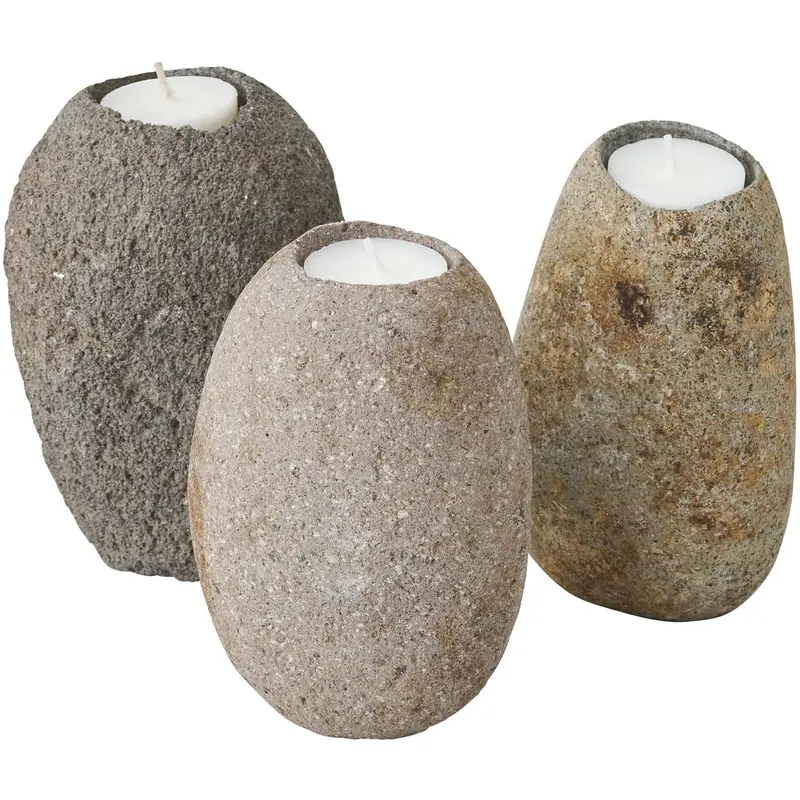 Kandelaar Riverstone Naturel Hoog MUST Living