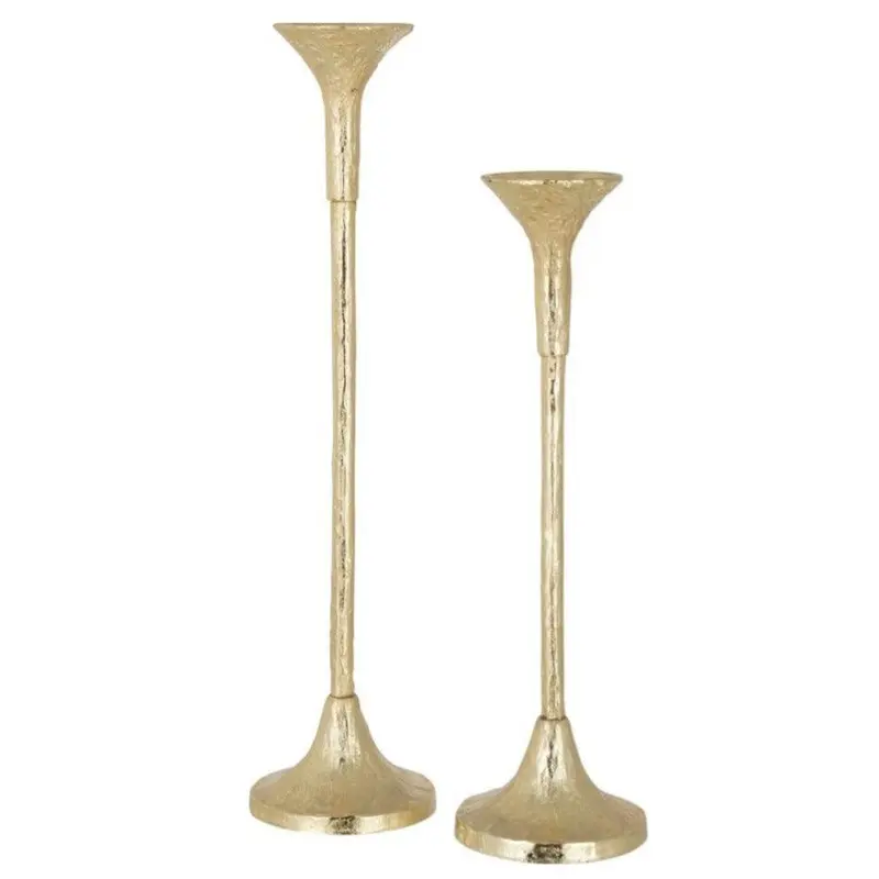 Kandelaars Marie Aluminium Mat Goud Set van 2 J-Line